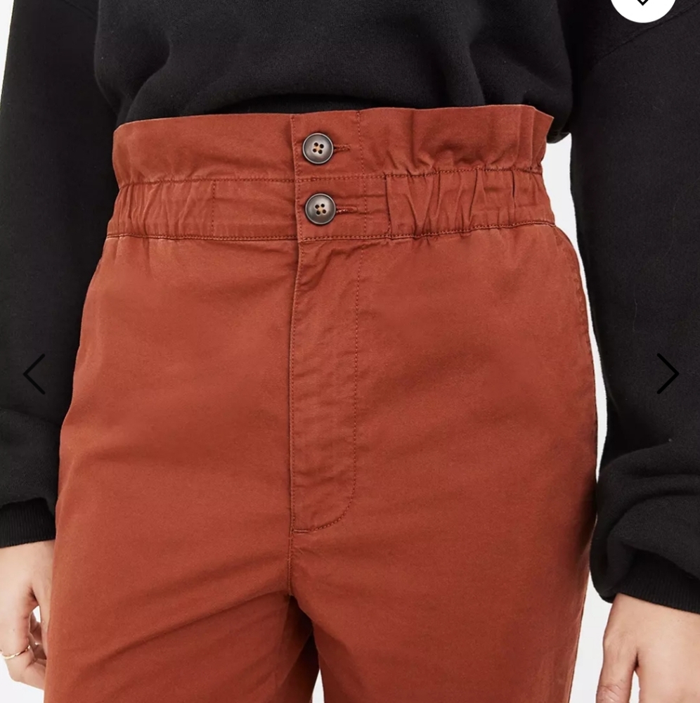 Madewell Paperbag Tapered Pants size 6